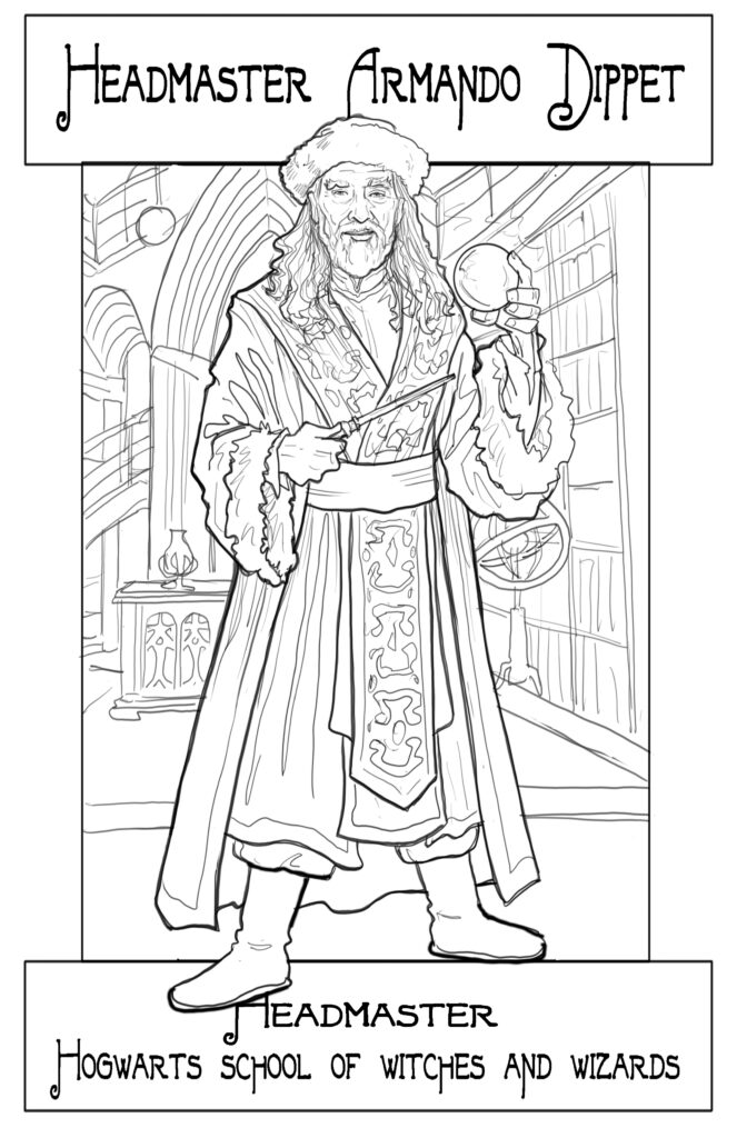 Armando- harry potter portrait character illustration