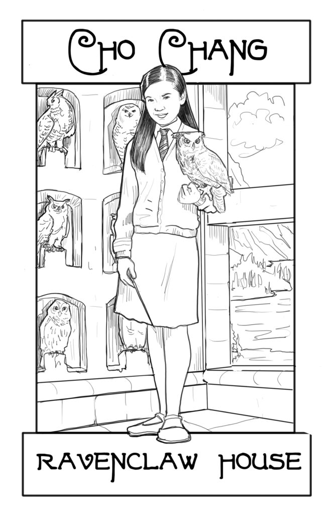 Cho Chang harry potter portrait character illustration