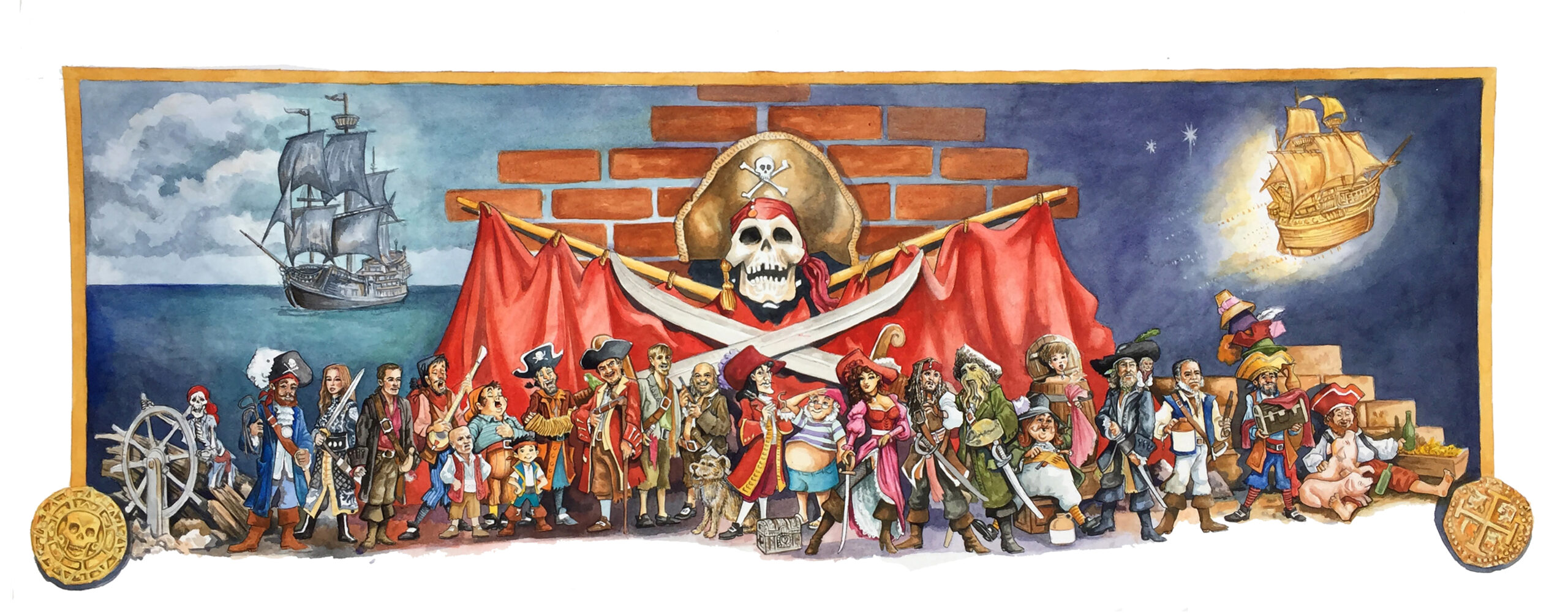 Disney 23 Pirates watercolor