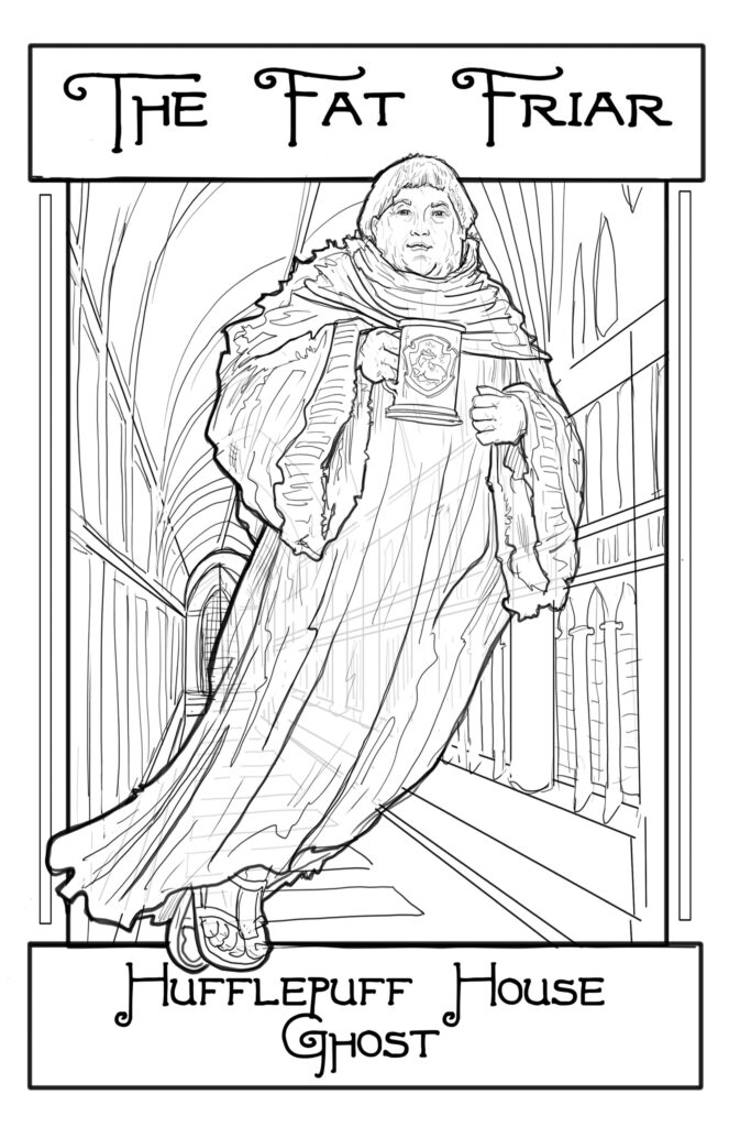 Friar harry potter portrait character illustration