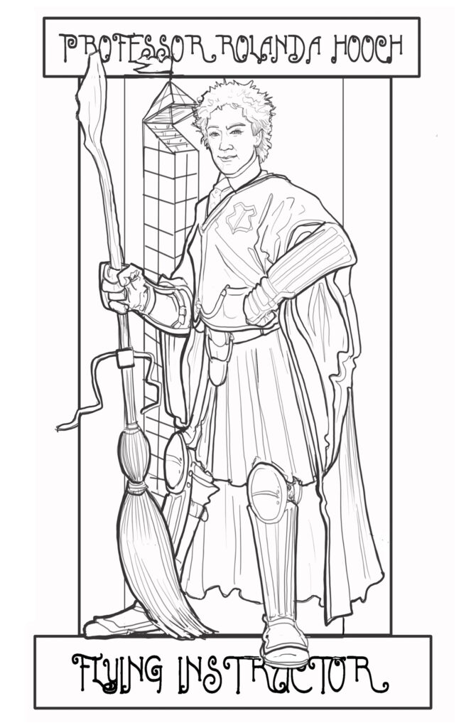 MADAM HOOCH harry potter portrait character illustration