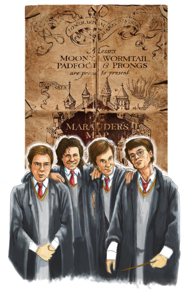 Marauders Map harry potter portrait character illustration