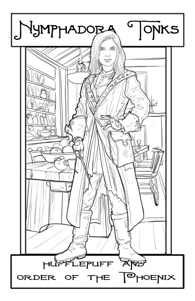 Nymphadora Tonks harry potter portrait character illustration