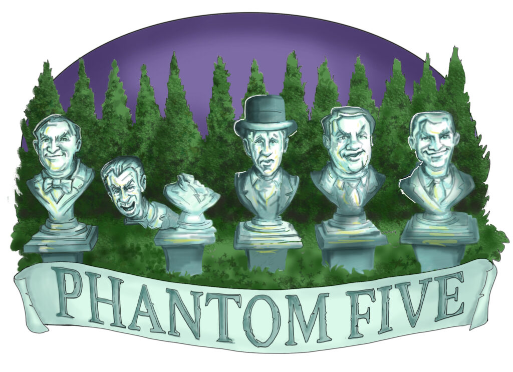 Phantom five fanart Disney Disneyland Haunted Mansion