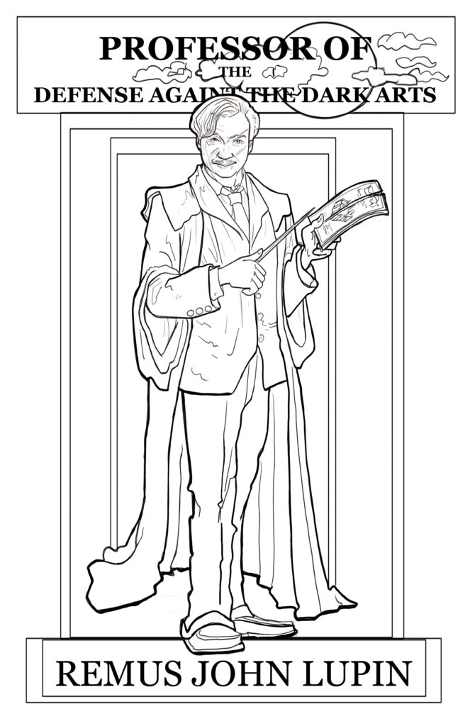 Remus harry potter portrait character illustration