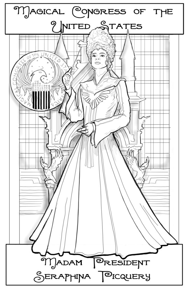 Seraphina harry potter portrait character illustration