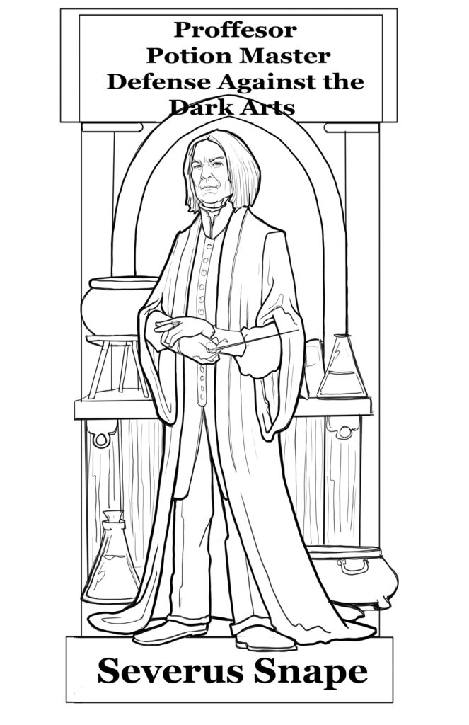 Snape harry potter portrait character illustration