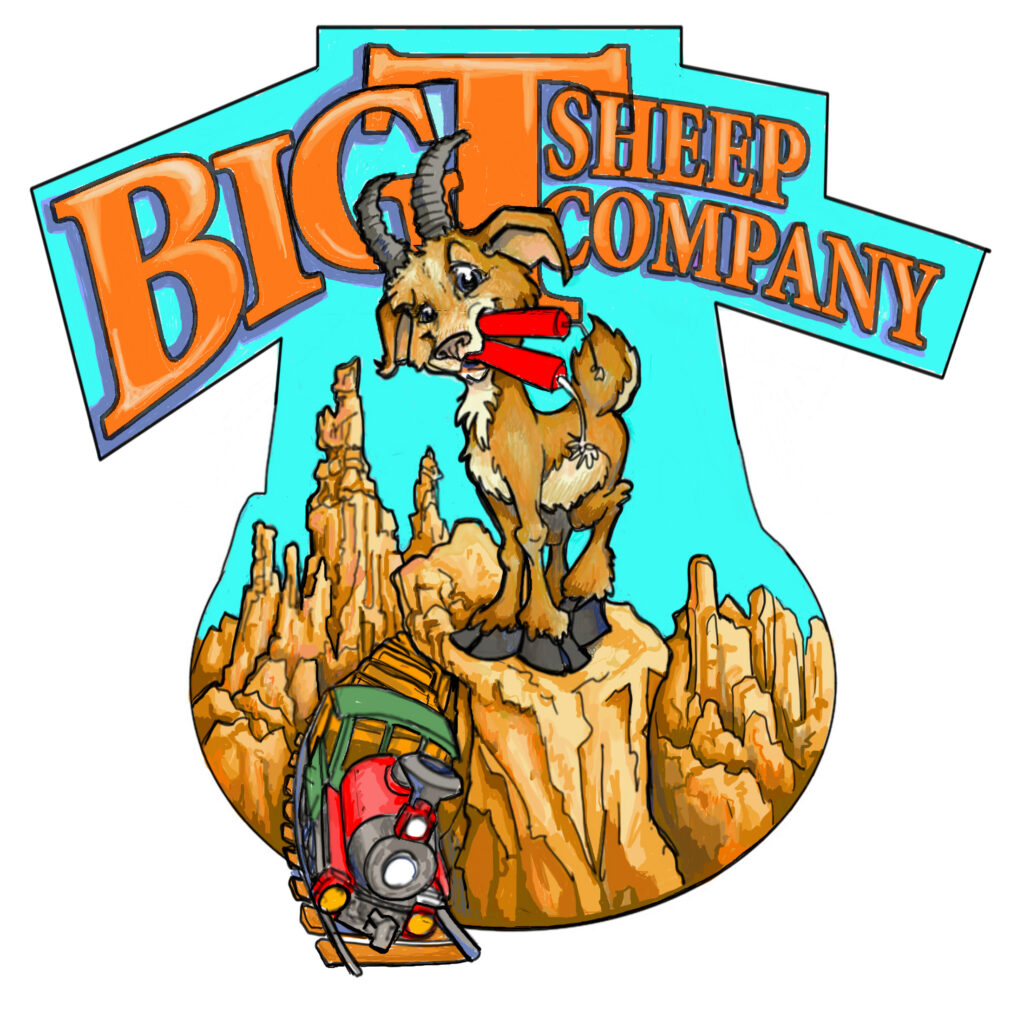 Big T Sheep Co Thunder Mountain Railroad fan art Disney Disneyland