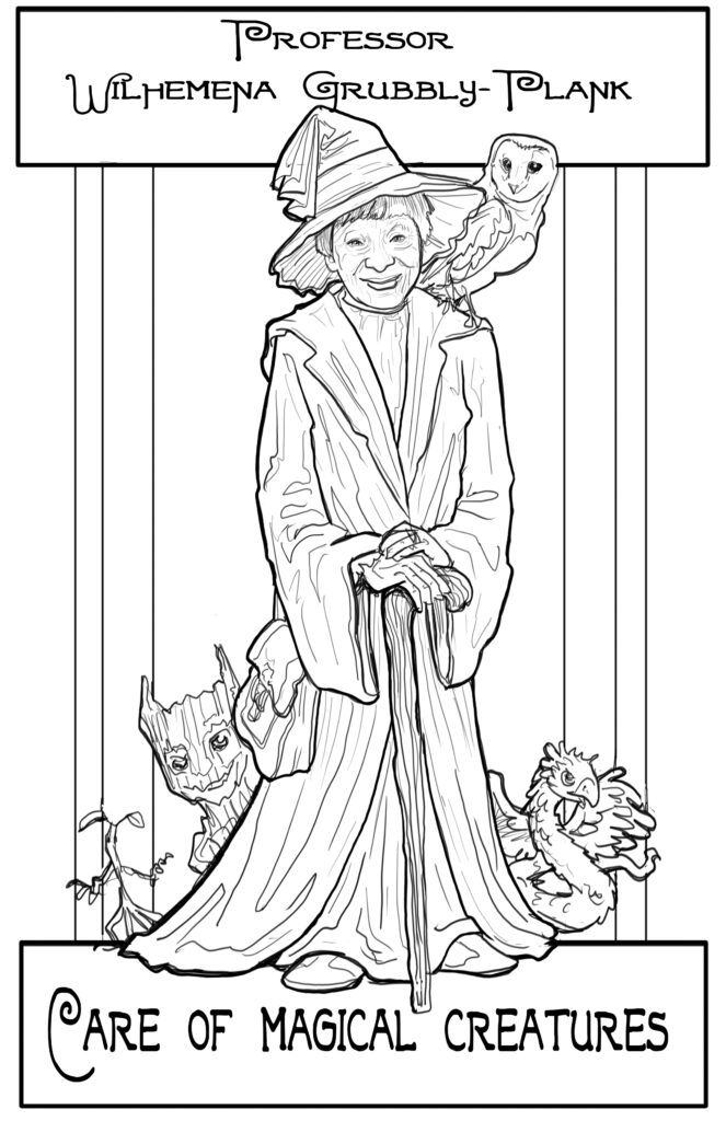 Wilhemena harry potter portrait character illustration
