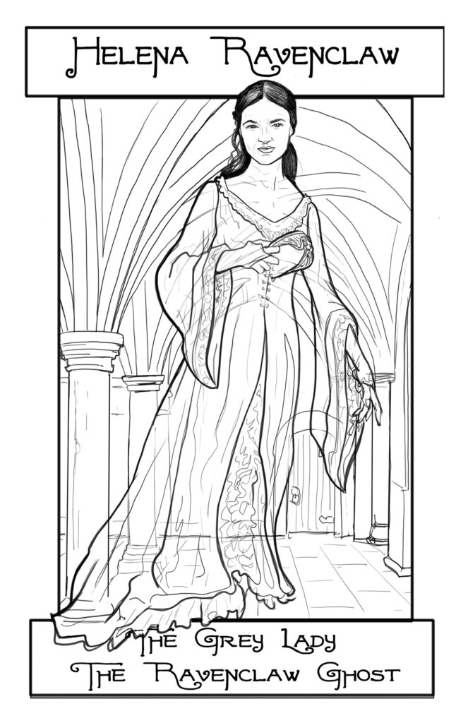 helena ravenclaw harry potter portrait character illustration