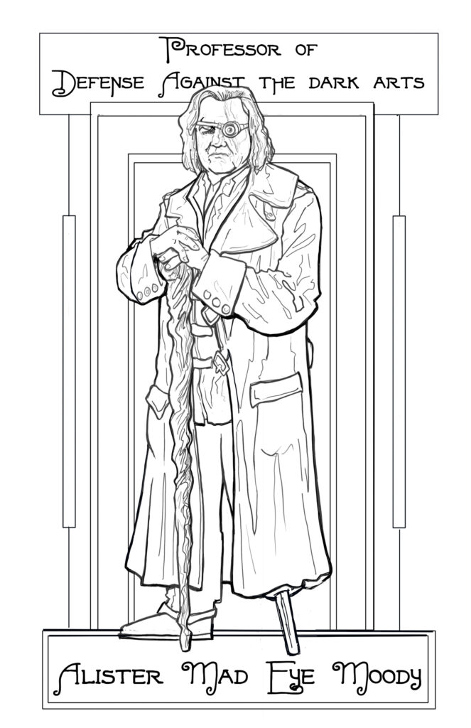 Alister mad eye moody harry potter portrait character illustration