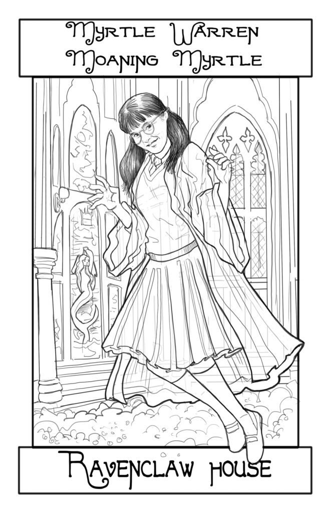 myrtle warrenl harry potter portrait character illustration