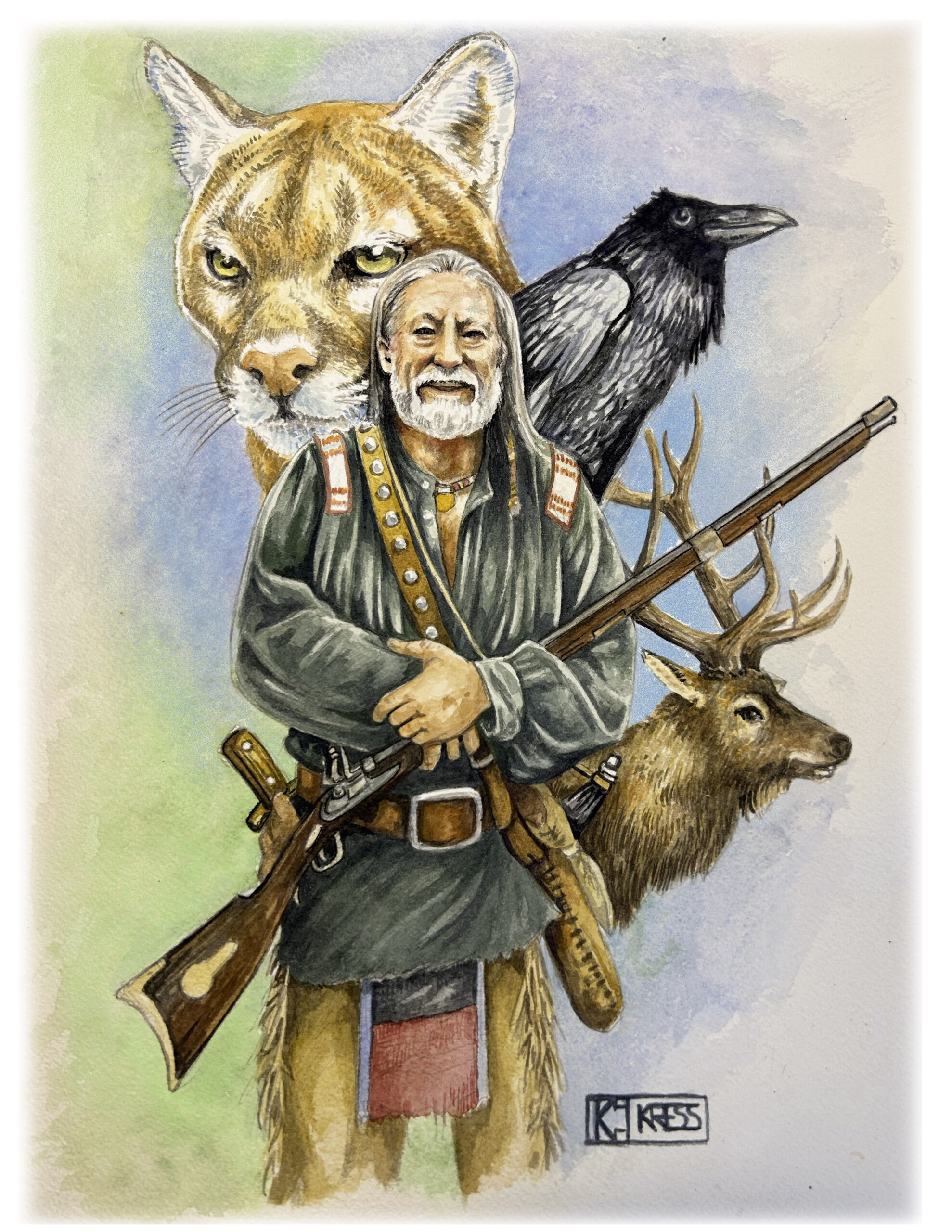 kerry kress watercolor portrait