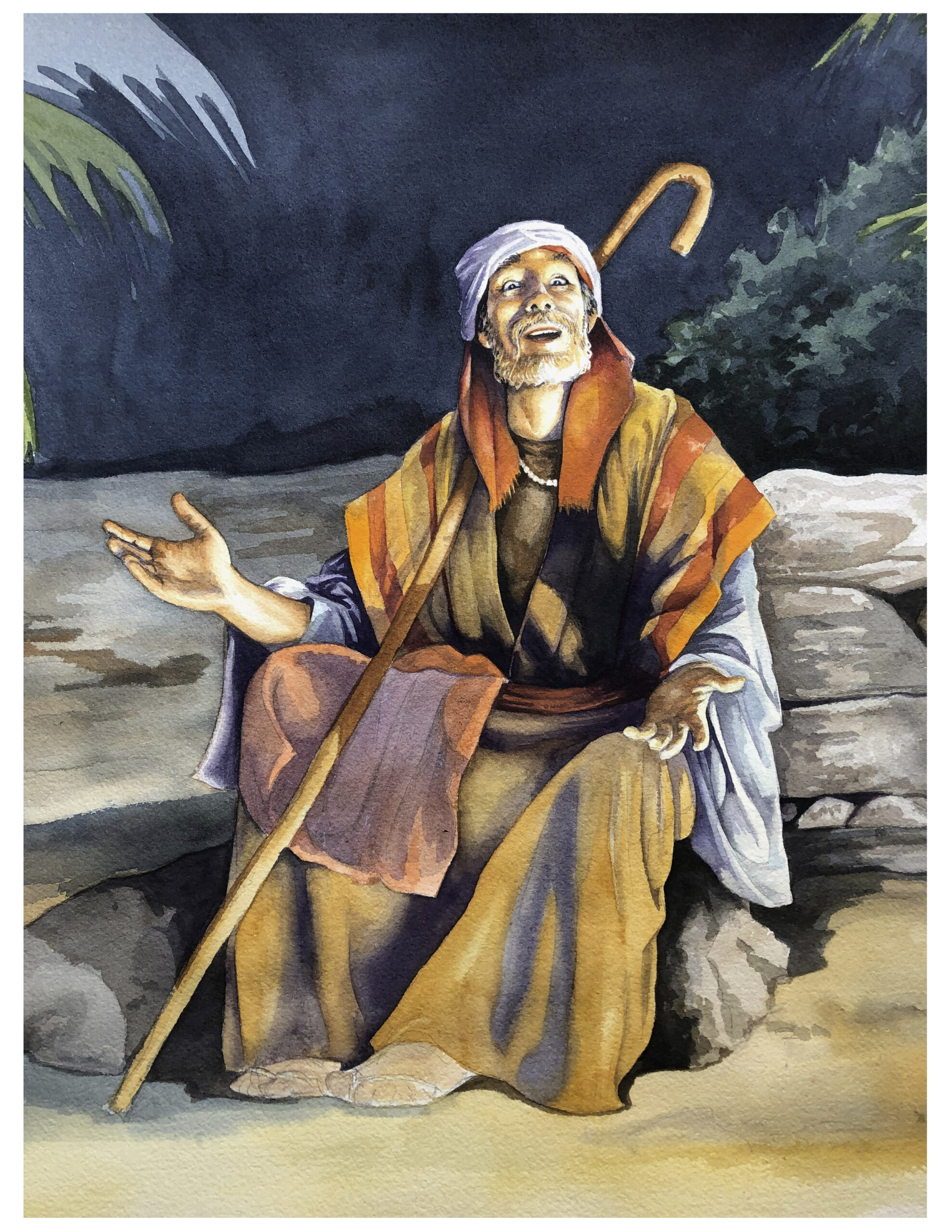pirate portrait watercolor storyteller